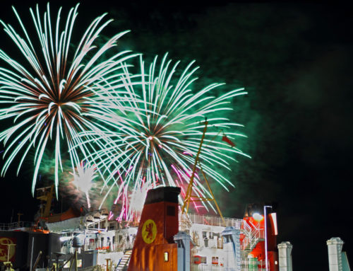 Fireworks Over Calmac Ferry