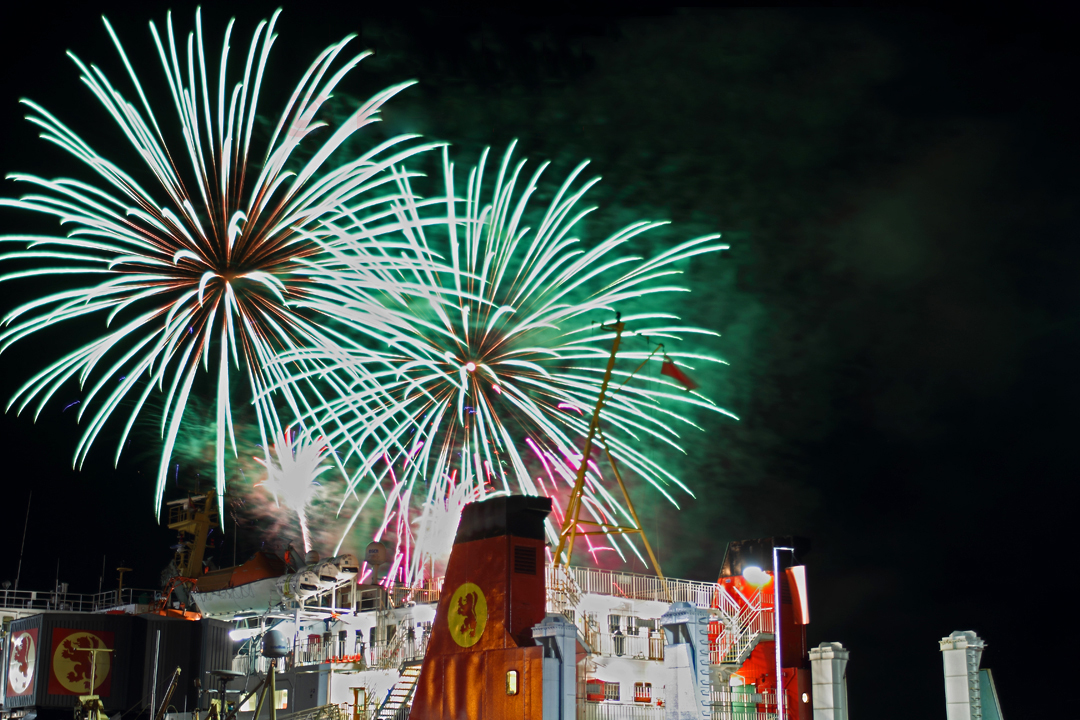 calmac ferry fireworks